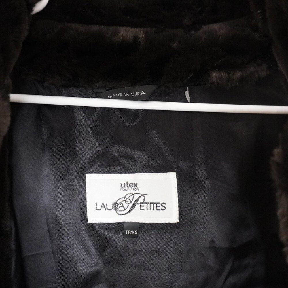 Vintage Black Faux Fur Teddy Coat - Picture 4 of 10